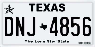 TX license plate DNJ4856