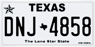 TX license plate DNJ4858
