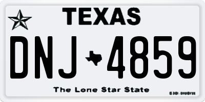 TX license plate DNJ4859