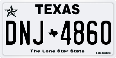 TX license plate DNJ4860