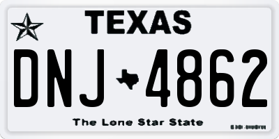 TX license plate DNJ4862