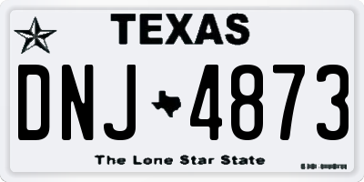 TX license plate DNJ4873
