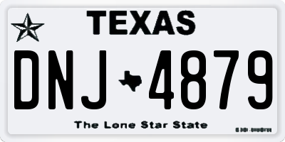 TX license plate DNJ4879