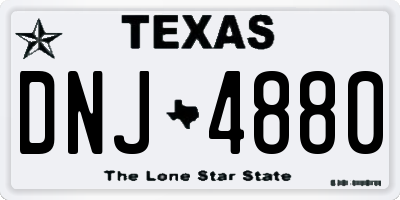 TX license plate DNJ4880