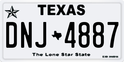 TX license plate DNJ4887