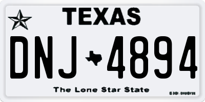 TX license plate DNJ4894