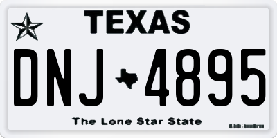 TX license plate DNJ4895