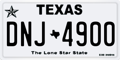 TX license plate DNJ4900