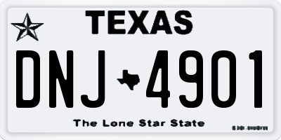 TX license plate DNJ4901
