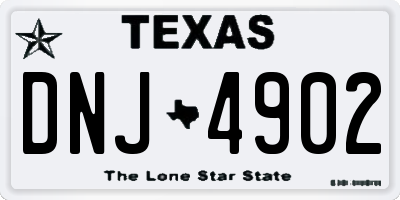 TX license plate DNJ4902