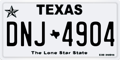 TX license plate DNJ4904