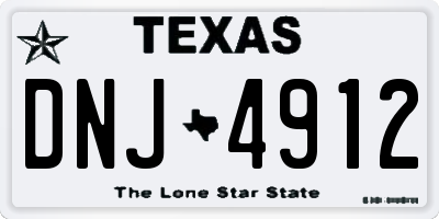 TX license plate DNJ4912