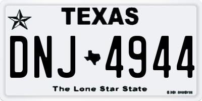 TX license plate DNJ4944
