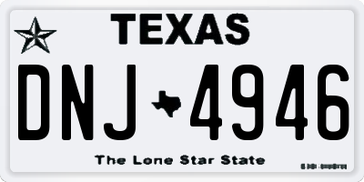 TX license plate DNJ4946