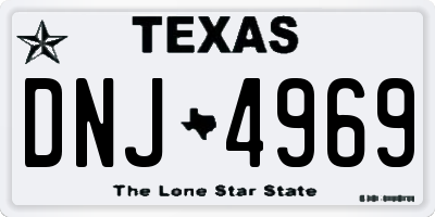 TX license plate DNJ4969