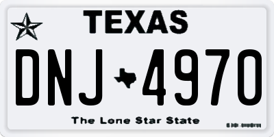 TX license plate DNJ4970