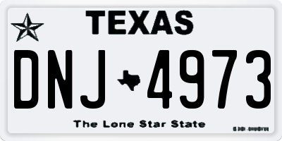 TX license plate DNJ4973