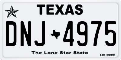 TX license plate DNJ4975