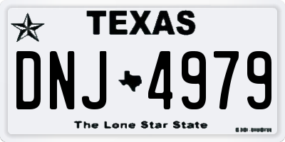 TX license plate DNJ4979