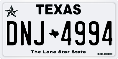 TX license plate DNJ4994