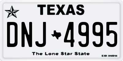 TX license plate DNJ4995