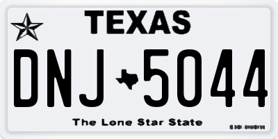 TX license plate DNJ5044