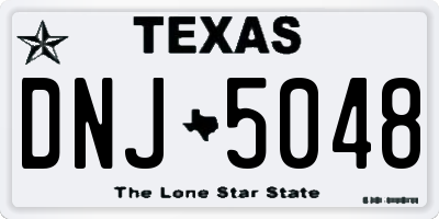 TX license plate DNJ5048
