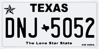TX license plate DNJ5052