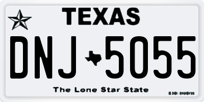 TX license plate DNJ5055