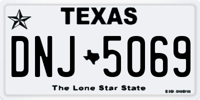 TX license plate DNJ5069