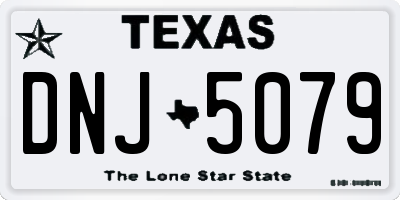 TX license plate DNJ5079