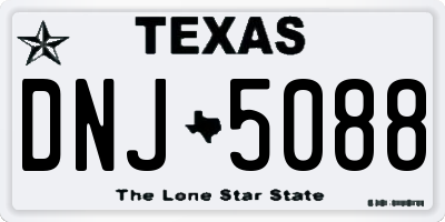TX license plate DNJ5088