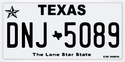 TX license plate DNJ5089