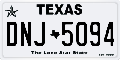 TX license plate DNJ5094