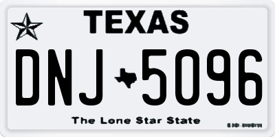 TX license plate DNJ5096