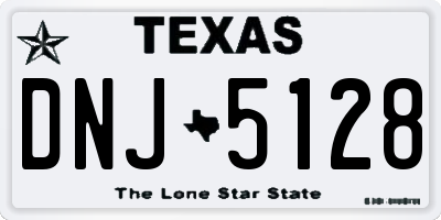 TX license plate DNJ5128