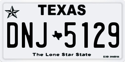 TX license plate DNJ5129