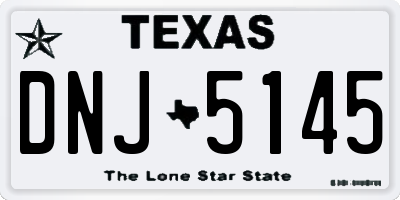 TX license plate DNJ5145