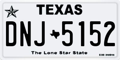 TX license plate DNJ5152