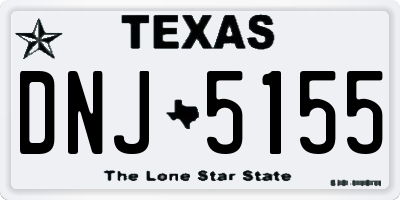 TX license plate DNJ5155