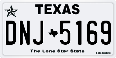 TX license plate DNJ5169
