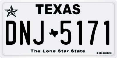 TX license plate DNJ5171