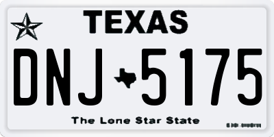TX license plate DNJ5175
