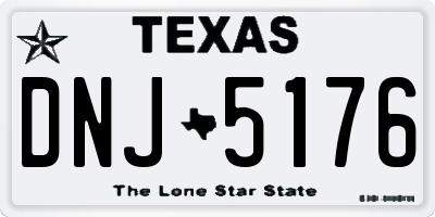 TX license plate DNJ5176