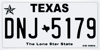 TX license plate DNJ5179