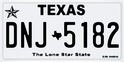TX license plate DNJ5182