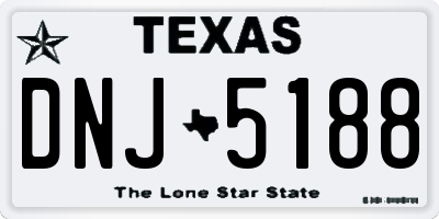 TX license plate DNJ5188