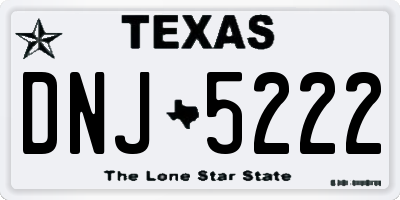 TX license plate DNJ5222