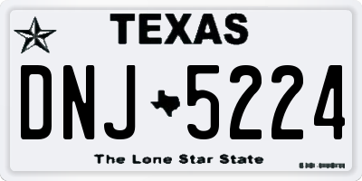 TX license plate DNJ5224