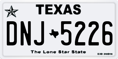 TX license plate DNJ5226